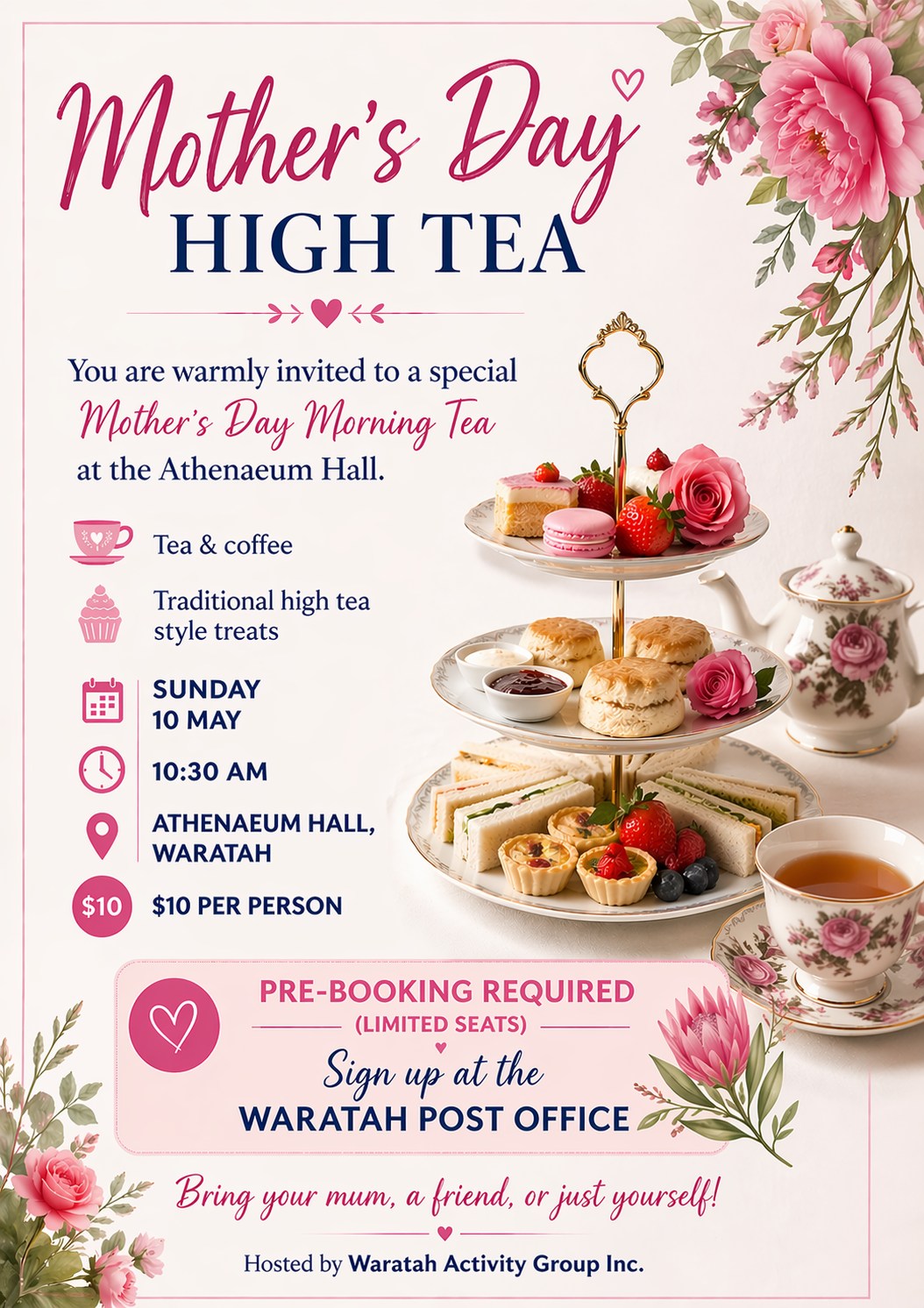Mother's Day High Tea event poster